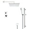 Thermostatic Rain Shower System with Handheld, Rain Shower Head, Shower Faucet Set